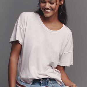 NWOT Pilcro Jordyn Cotton-Slub Crew-Neck
Oversized Tee by Pilcro